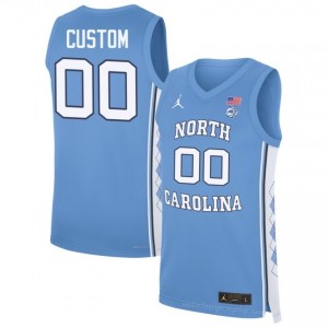 Custom #00 North Carolina Blue Men Authentic Jersey | Official Licensed NCAA Basketball Gear | All Sizes 12575275