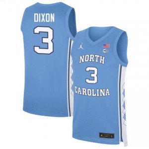 Derek Dixon #3 North Carolina Tar Heels Blue Men Authentic Jersey | Official Licensed NCAA Basketball Gear | All Sizes 83574552