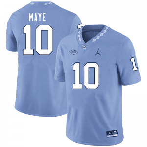 Drake Maye #10 Tar Heels Blue Men Authentic Jersey | Official Licensed NCAA Basketball Gear | All Sizes 79647055