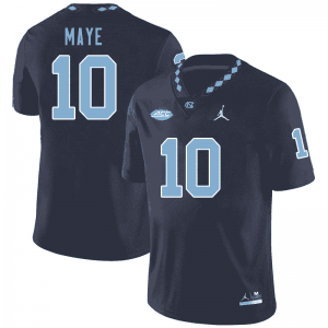 Officially Licensed Drake Maye North Carolina Tar Heels #10 Navy Men Football Jersey | 2025 Game-Worn Style for Stadium & Tailgate Fans 50489427