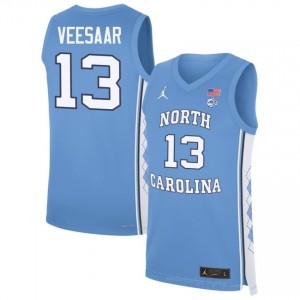 Henri Veesaar #13 North Carolina Blue Men Authentic Jersey | Official Licensed NCAA Basketball Gear | All Sizes 54300772