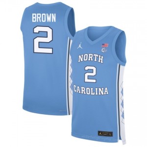 James Brown #2 North Carolina Blue Men Authentic Jersey | Official Licensed NCAA Basketball Gear | All Sizes 10272098
