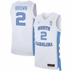 James Brown North Carolina Tar Heels Men #2 Basketball Authentic Jersey | Officially Licensed NCAA, Carolina White 15985937
