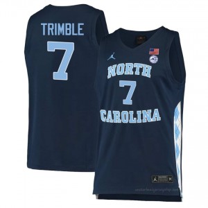 Officially Licensed Seth Trimble Tar Heels #7 Navy Men Basketball Jersey | 2025 Game-Worn Style for Stadium & Tailgate Fans 96250005