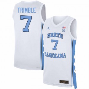 Seth Trimble UNC Tar Heels Men #7 Basketball Authentic Jersey | Officially Licensed NCAA, Carolina White 31824972
