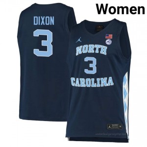 Officially Licensed Derek Dixon North Carolina Tar Heels #3 Navy Women Basketball Jersey | 2025 Game-Worn Style for Stadium & Tailgate Fans 16994674