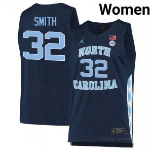 Officially Licensed Evan Smith Tar Heels #32 Navy Women Basketball Jersey | 2025 Game-Worn Style for Stadium & Tailgate Fans 98641351