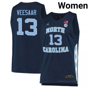 Officially Licensed Henri Veesaar North Carolina #13 Navy Women Basketball Jersey | 2025 Game-Worn Style for Stadium & Tailgate Fans 65259638