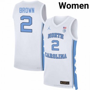 James Brown Tar Heels Women #2 Basketball Authentic Jersey | Officially Licensed NCAA, Carolina White 12661170