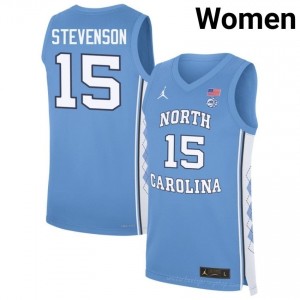 Jarin Stevenson #15 North Carolina Blue Women Authentic Jersey | Official Licensed NCAA Basketball Gear | All Sizes 87674026