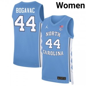 Luka Bogavac #44 Tar Heels Blue Women Authentic Jersey | Official Licensed NCAA Basketball Gear | All Sizes 50935159