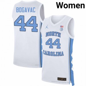 Luka Bogavac North Carolina Women #44 Basketball Authentic Jersey | Officially Licensed NCAA, Carolina White 71723311