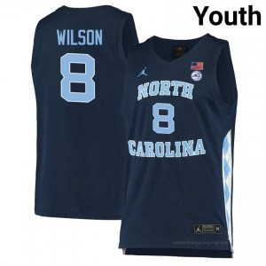 Officially Licensed Caleb Wilson North Carolina Tar Heels #8 Navy Youth Basketball Jersey | 2025 Game-Worn Style for Stadium & Tailgate Fans 71218772