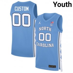 Custom #00 North Carolina Blue Youth Authentic Jersey | Official Licensed NCAA Basketball Gear | All Sizes 37815644