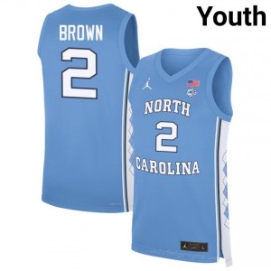 James Brown #2 North Carolina Blue Youth Authentic Jersey | Official Licensed NCAA Basketball Gear | All Sizes 66128169