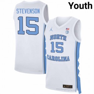 Jarin Stevenson Tar Heels Youth #15 Basketball Authentic Jersey | Officially Licensed NCAA, Carolina White 16190893