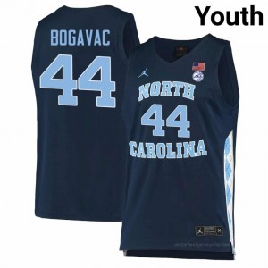 Officially Licensed Luka Bogavac Tar Heels #44 Navy Youth Basketball Jersey | 2025 Game-Worn Style for Stadium & Tailgate Fans 19944748