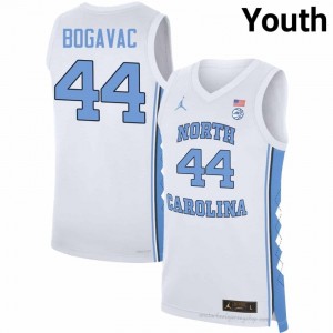 Luka Bogavac UNC Tar Heels Youth #44 Basketball Authentic Jersey | Officially Licensed NCAA, Carolina White 39039290