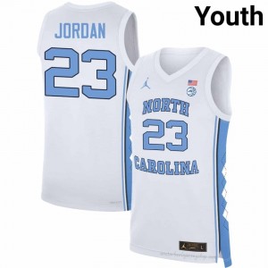 Michael Jordan UNC Tar Heels Youth #23 Basketball Authentic Jersey | Officially Licensed NCAA, Carolina White 37602809