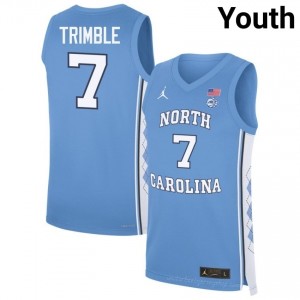 Seth Trimble #7 North Carolina Tar Heels Blue Youth Authentic Jersey | Official Licensed NCAA Basketball Gear | All Sizes 94627860
